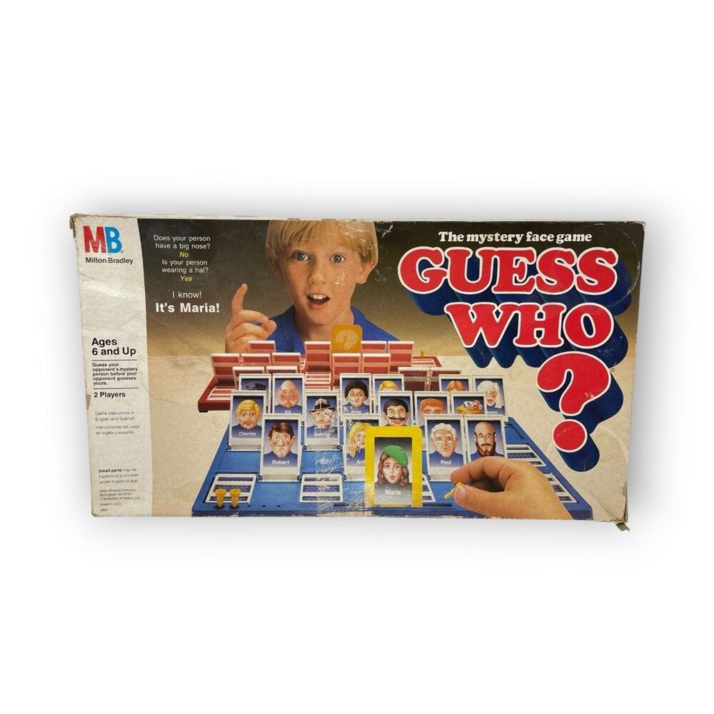 Vintage Milton Bradley Guess Who Mystery Face Game 1987 Missing Instructions